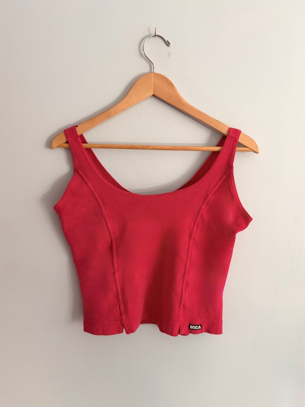 Vintage Dark Pink Boca Women's Scoop Neck Tank Top